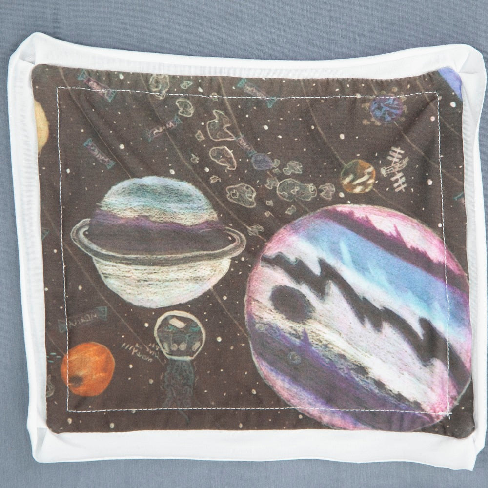 Technology and Outer Space-Changeable Printed Patches, 7 pcs, Only Patches, White