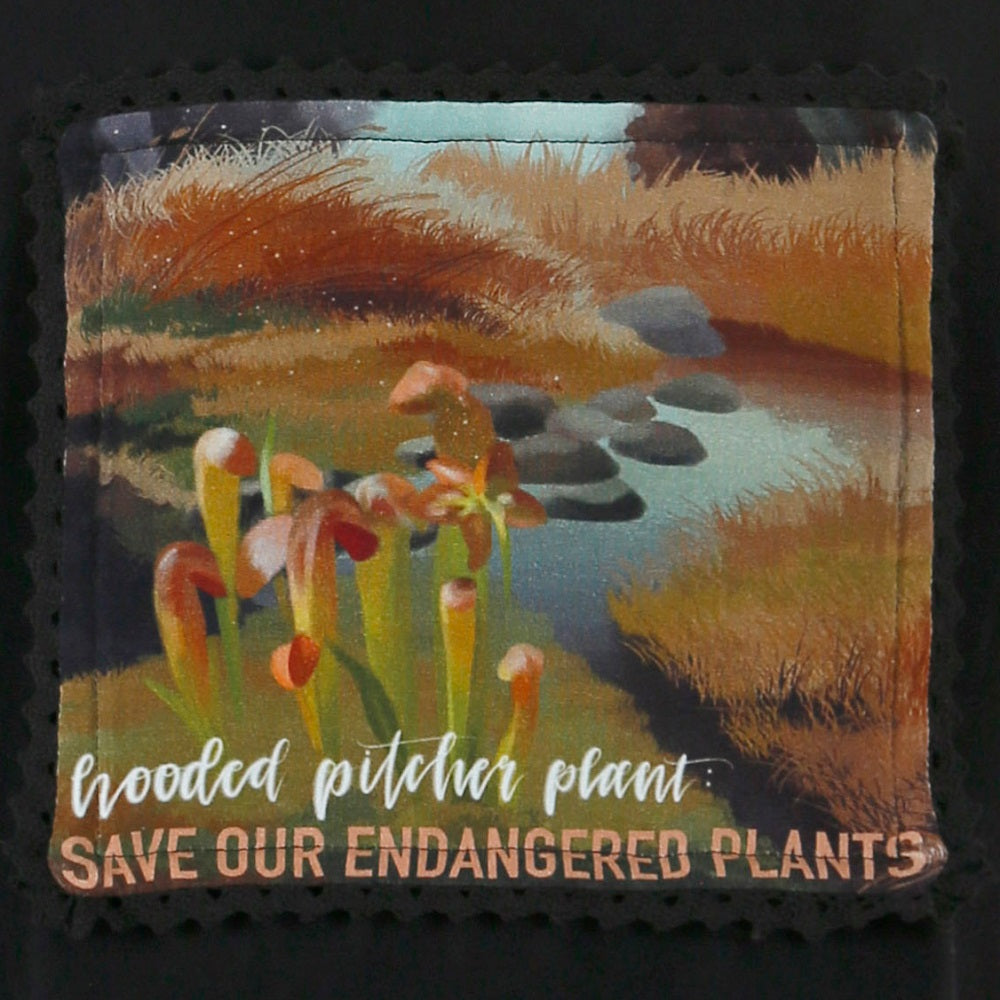 Save the Endangered Plants-Changeable Printed Plants Patches, 7pcs, Only Patches, Black