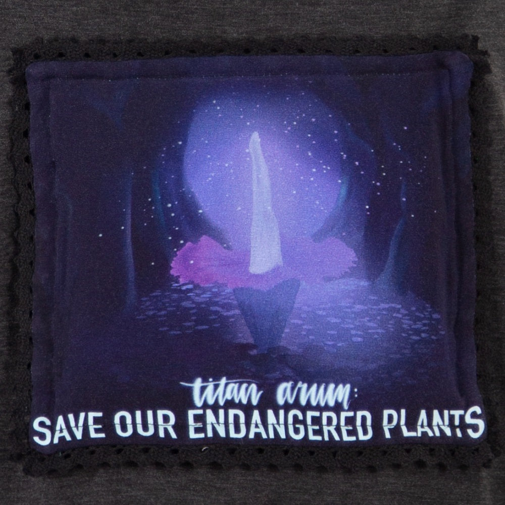 Save the Endangered Plants-Changeable Printed Plants Patches, 7pcs, Only Patches, Grey