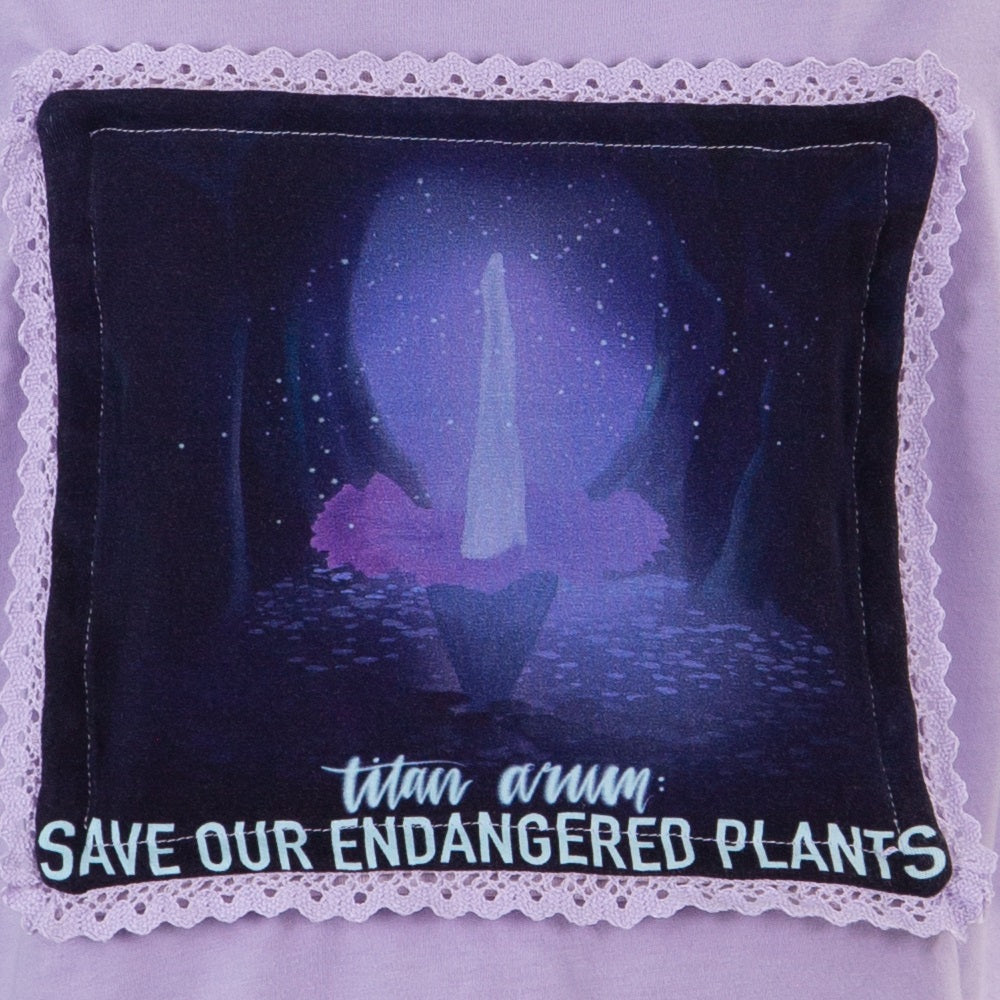 Save the Endangered Plants-Changeable Printed Plants Patches, 7pcs, Only Patches, Purple