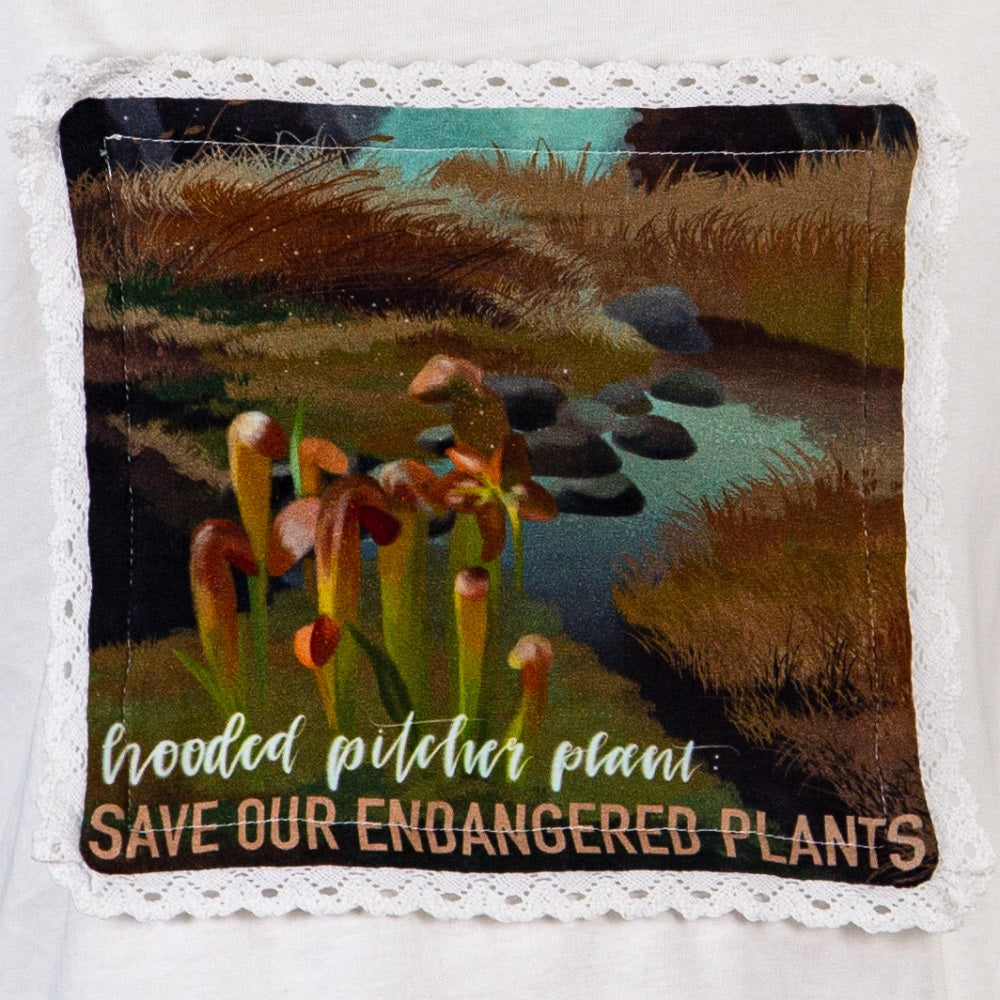 Save the Endangered Plants-Changeable Printed Plants Patches, 7pcs, Only Patches, White
