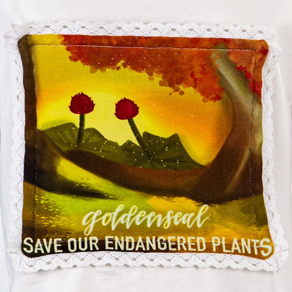 Save the Endangered Plants-Changeable Printed Plants Patches, 7pcs, Only Patches, White