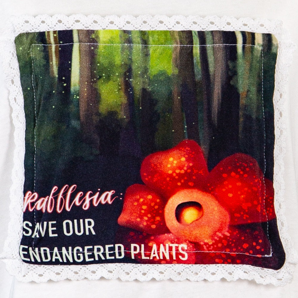 Save the Endangered Plants-Changeable Printed Plants Patches, 7pcs, Only Patches, White