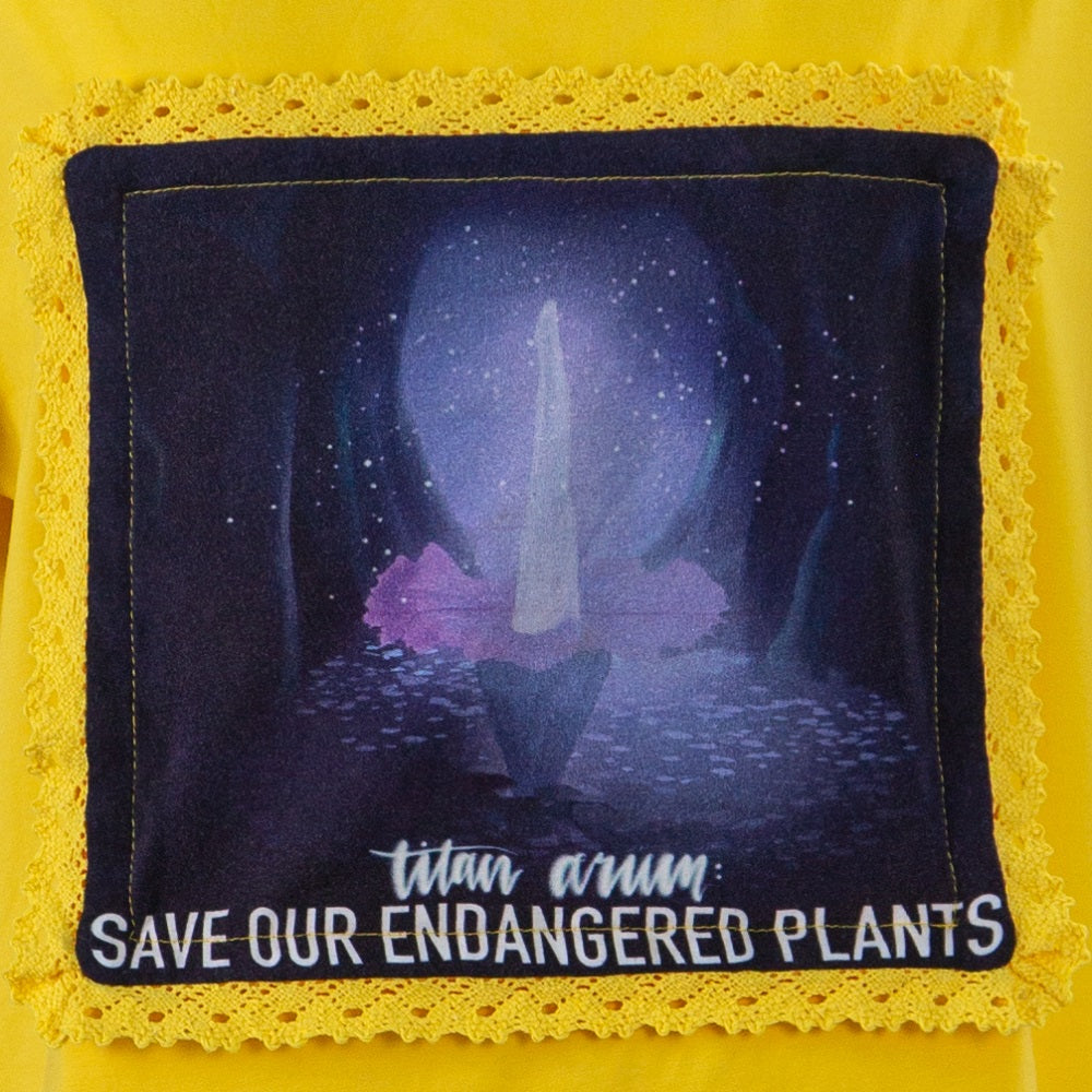 Save the Endangered Plants-Changeable Printed Plants Patches, 7pcs, Only Patches, Yellow