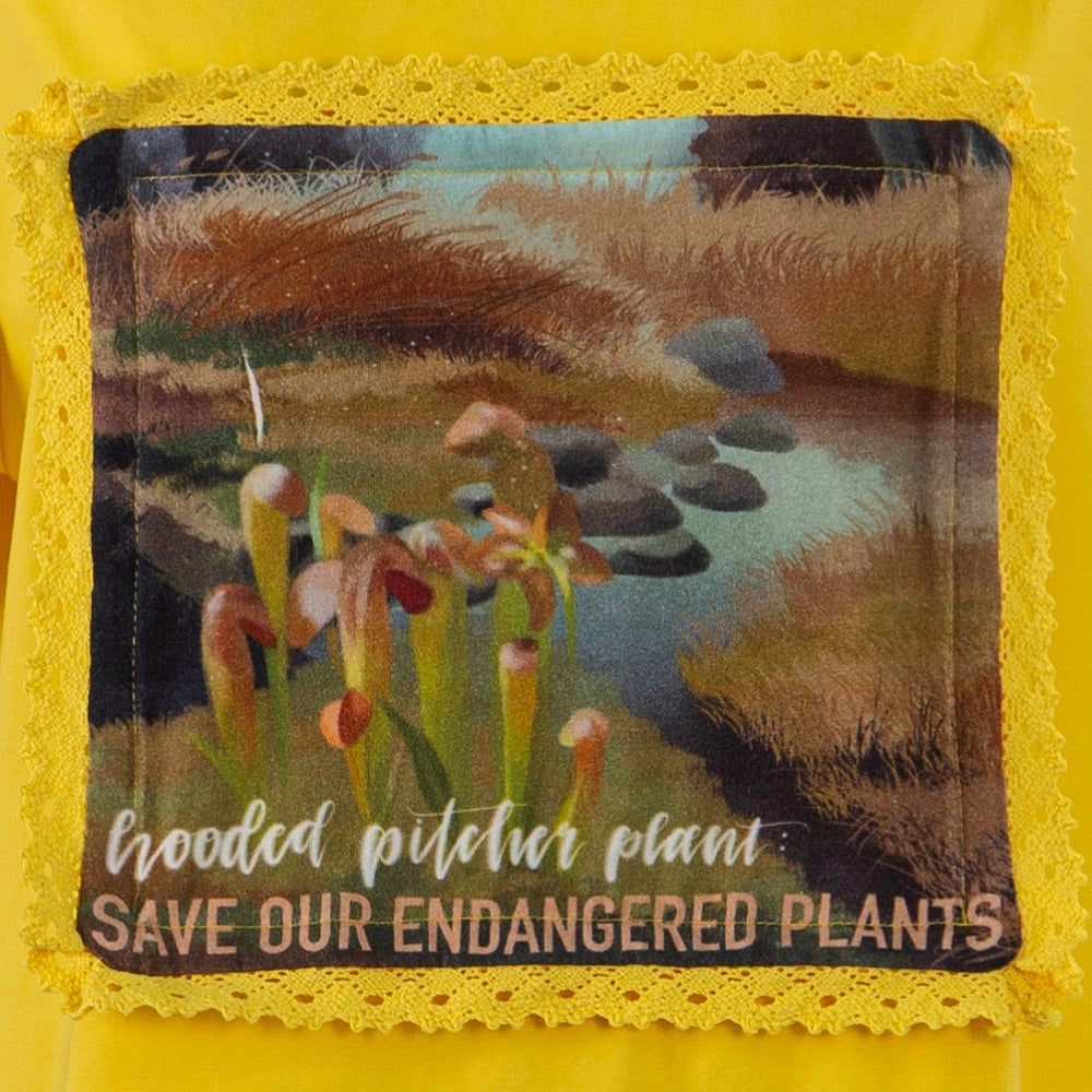 Save the Endangered Plants-Changeable Printed Plants Patches, 7pcs, Only Patches, Yellow